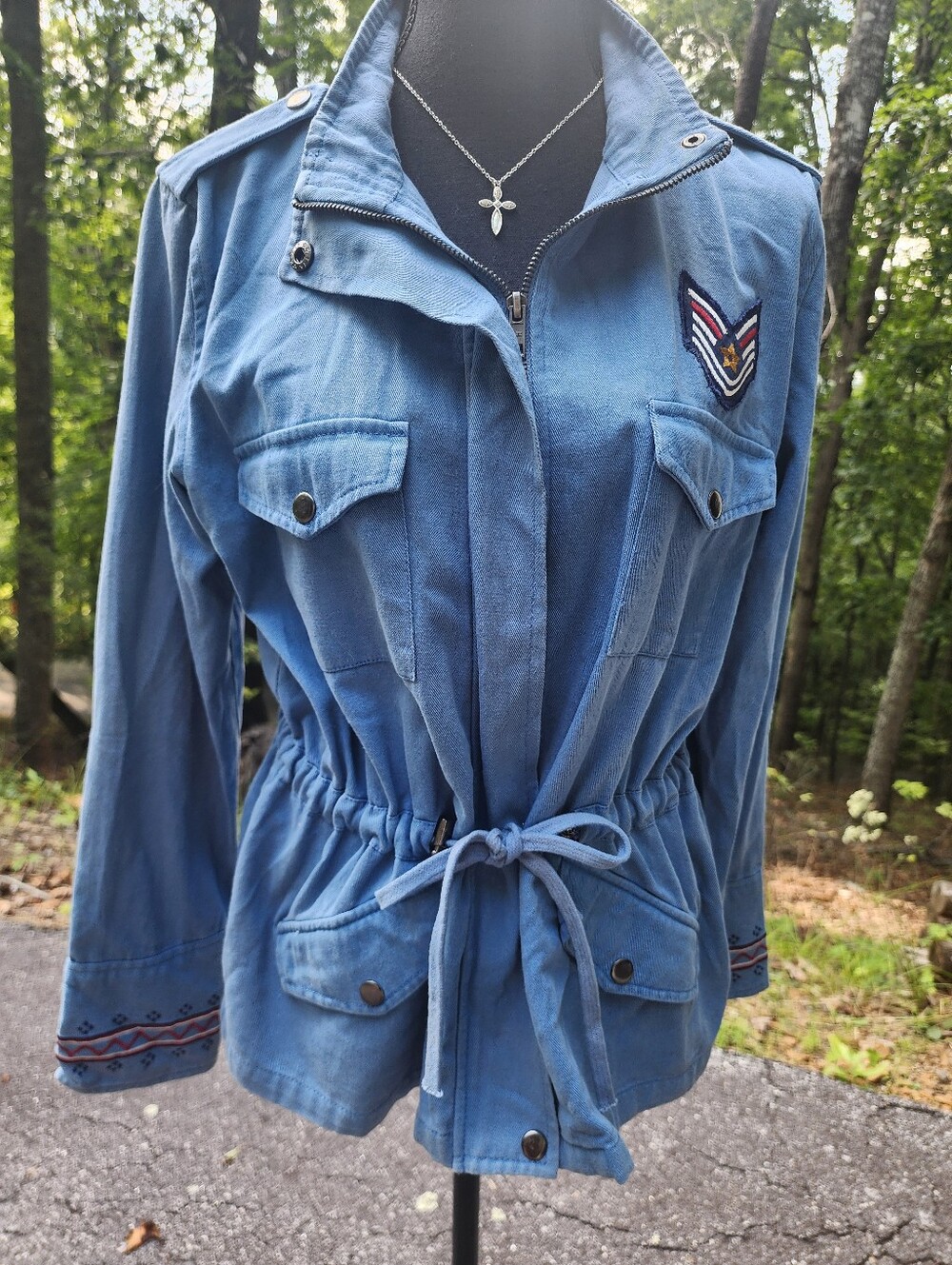 Sheryl Crow USA Flag Utility Jacket